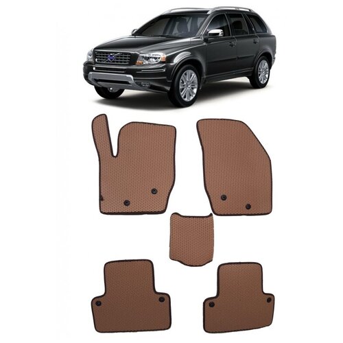 Volvo XC90 I 2006 - 2014 коврики EVA Smart Багажник 5 мест 2868₽