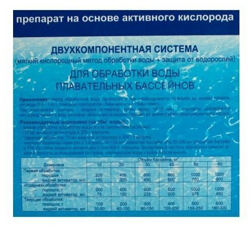 Средство Окситест Nova для очистки и дезинфекции воды в бассейнах - фотография № 2