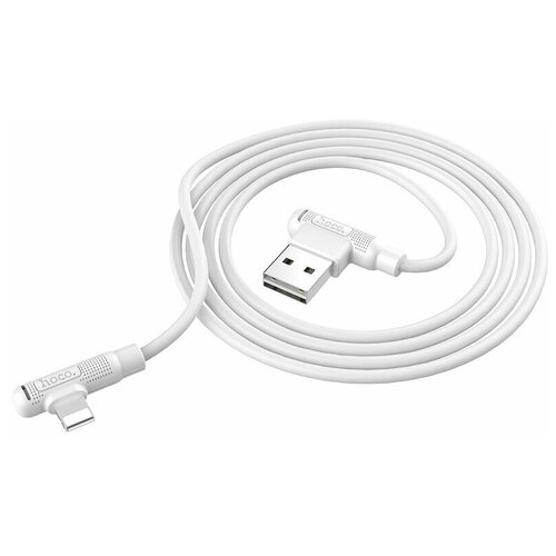 Кабель USB - Apple 8 pin HOCO X46 Pleasure, 1 м, круглый, 2.4 A, силикон, белый