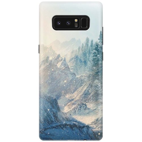 ультратонкий силиконовый чехол накладка для samsung galaxy a3 2017 с принтом снежные горы и лес Ультратонкий силиконовый чехол-накладка для Samsung Galaxy Note 8 с принтом Снежные горы и лес