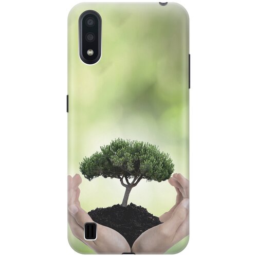 фото Силиконовый чехол на samsung galaxy a01 / самсунг а01 с принтом "оберегайте природу gosso