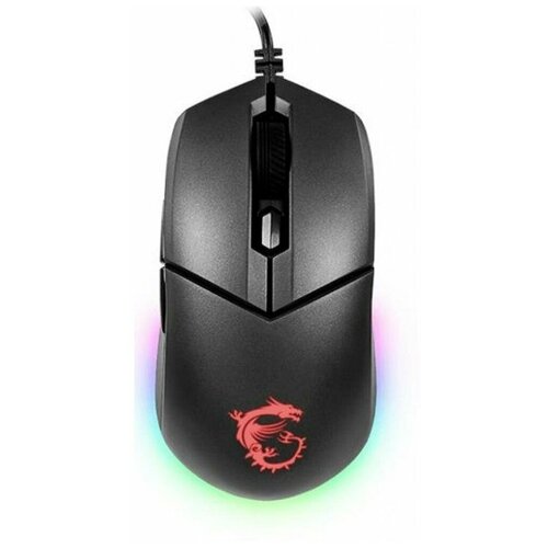 Мышь MSI Clutch GM11, черный мышь msi gaming mouse clutch gm11 wired dpi 5000 symmetrical design rgb lighting black