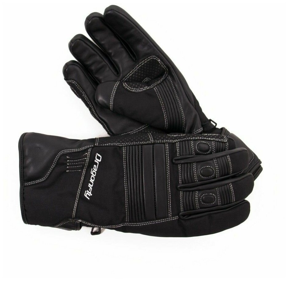 Снегоходные перчатки Dragonfly Snowmobile Sport - Черный - Размер S - обхват ладони 19,1