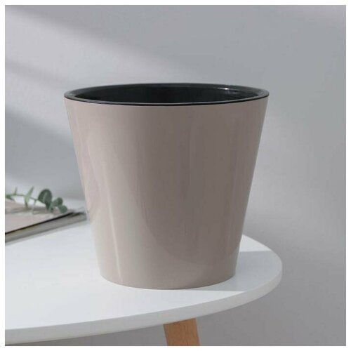 Горшок для цветов 4л Rosemary с дренажной вставкой Бежевый Plastic republic 641₽