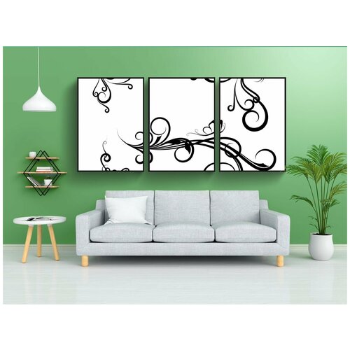 фото Набор модулных постеров для интерьера "викторианский, арт деко, угол" 60x90 см. в тубусе, без рамки lotsprints