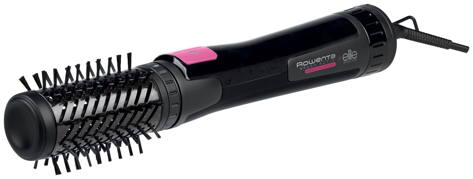 Фен-щетка Rowenta Brush Activ Keratin&Shine CF9522F0 Black/Pink - фотография № 8