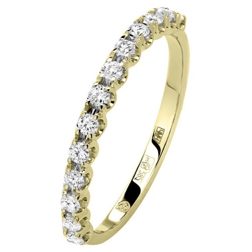 фото Эстет золотое кольцо из желтого золота с бриллиантами 01к6313559, размер 16.5