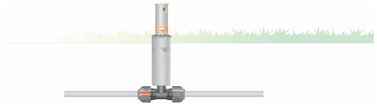 Соединитель T-образный наружная резьба Gardena 02786-20.000.00, 25 мм x 1/2”