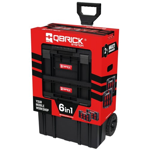 Набор ящиков Qbrick System Two 6 in 1 10501285, 53.5x39x82 см, черный, 6 шт.