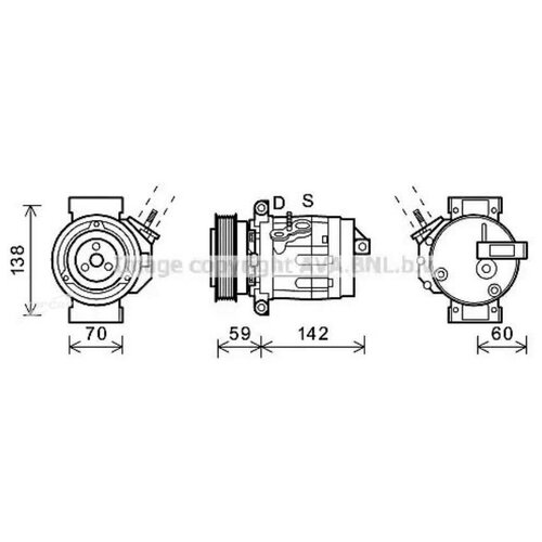 CTK035 AVA Компрессор кондиционера Chevrolet Captiva Opel Antara