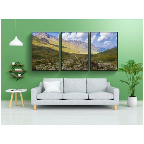 фото Набор модулных постеров для интерьера "пейзаж, горы, небеса" 60x90 см. в тубусе, без рамки lotsprints