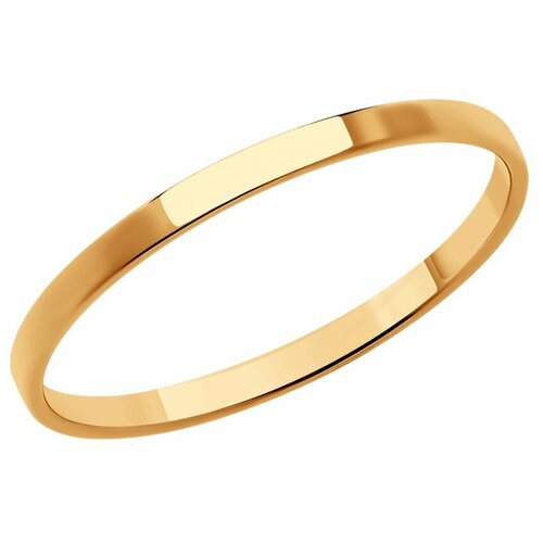 Кольцо SOKOLOV, красное золото, 585 проба, размер 14.5 35 02 золотое кольцо на фалангу с кругом