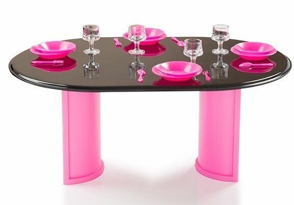 Мебель для кукол Стол для куклы с аксессуарами. Розовый Огонек С-1390