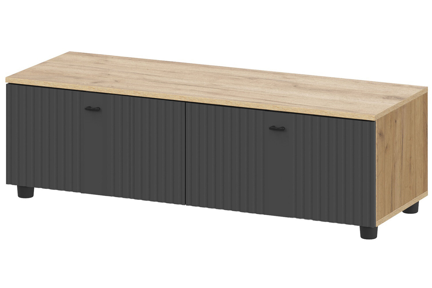 фото Тумба для ТВ со створками Барселона 00-00110767, дуб золотой/графит