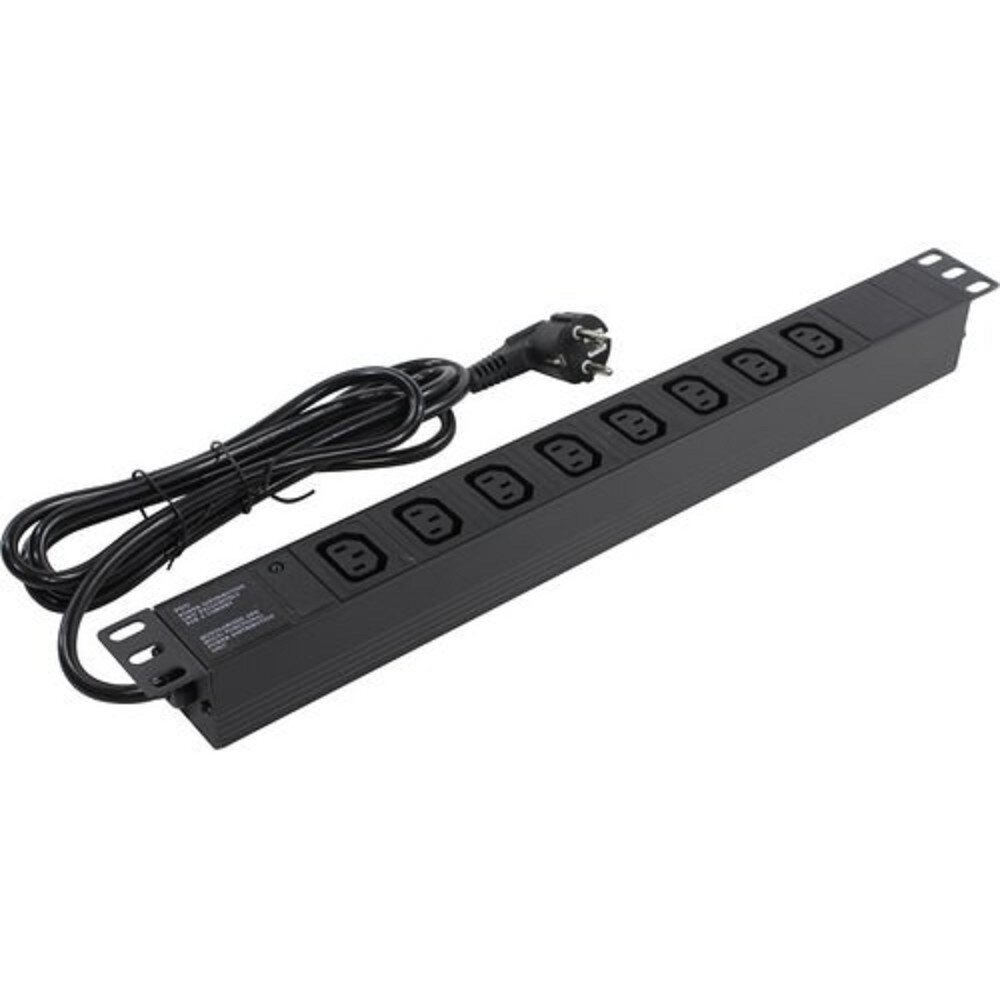 Exegate EX280855RUS Блок розеток ExeGate ServerPro PDU-19H809 Al-8C13-EU2.5, 19",1U,алюм, 8 IEC 320 C13, евровилка, 2.5м - фото №8