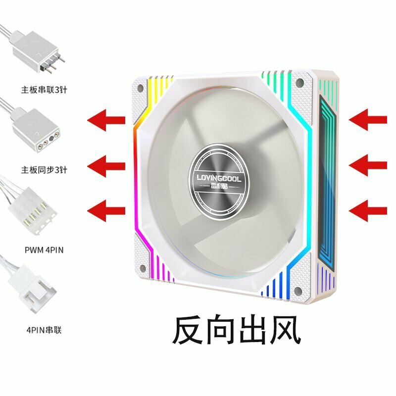 Кулер LOVINGCOOL ARGB 120мм белый реверсивный