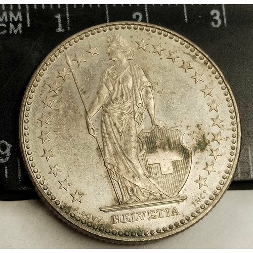 Швейцария 2 франка 1987. AUNC