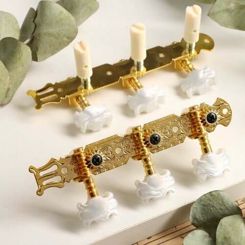 Комплект колковой механики Music Life золотой с белым 441₽