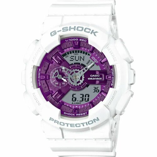 Наручные часы CASIO G-Shock GA-110WS-7A, фиолетовый наручные часы casio ga 900skl 7a бесцветный