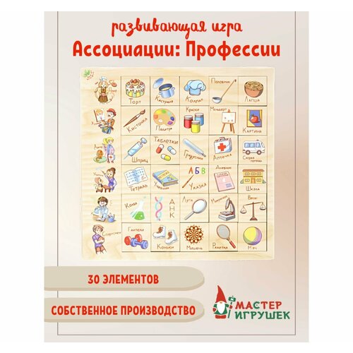 Развивающая игра Ассоциации. Профессии пазл ассоциации профессии 147301