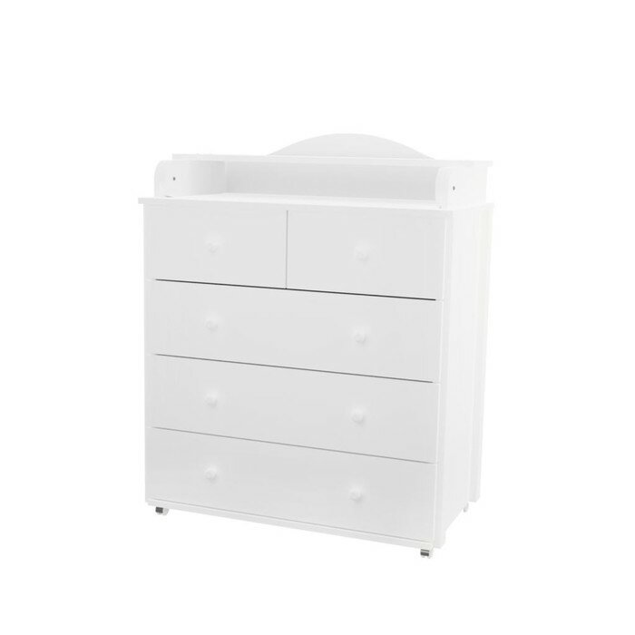 Комод пеленальный NUVOLLA LUX 800/5, белый/белый 10392754