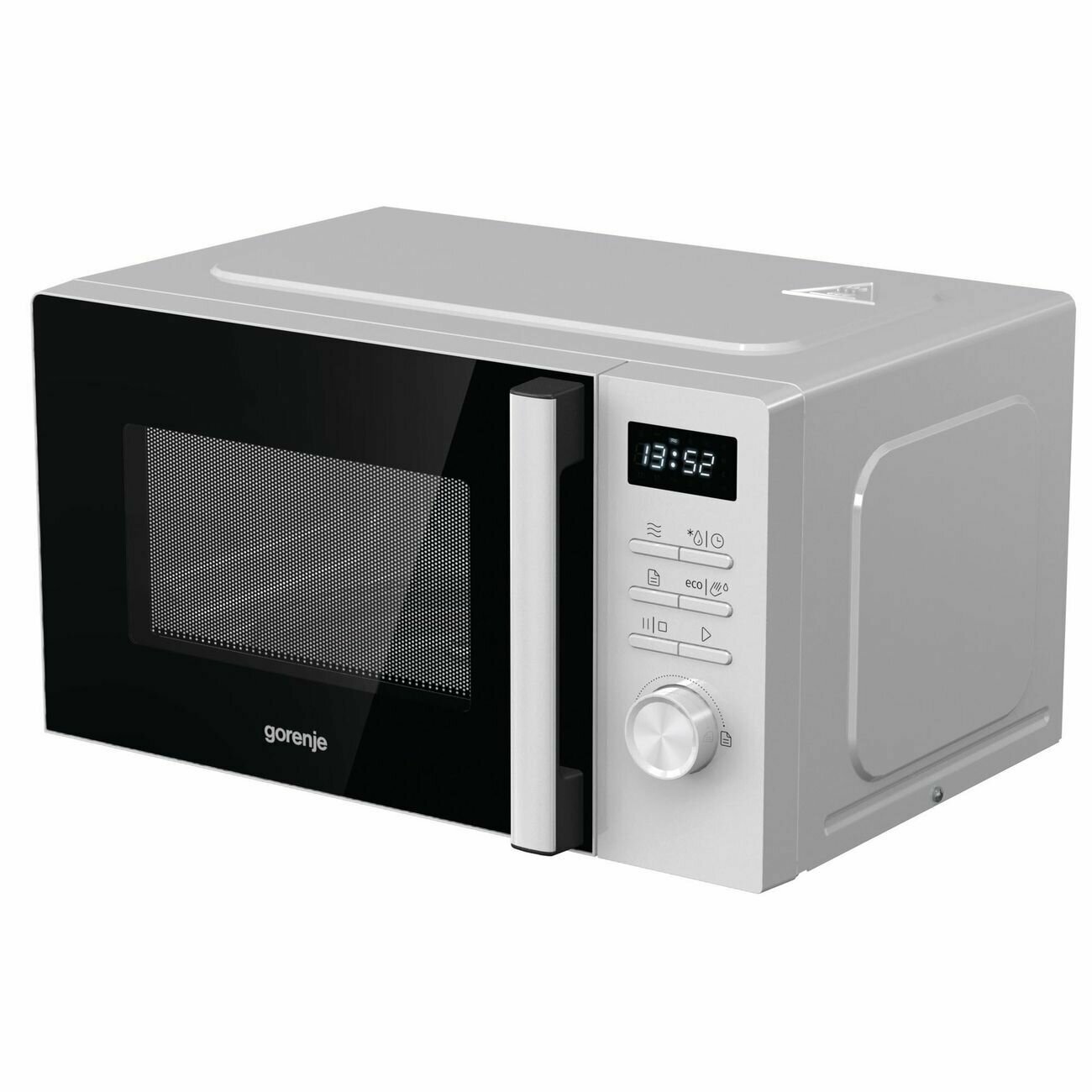 Встраиваемая микроволновая печь Gorenje MO20A3WH, 20 л, 800 Вт, 11 режимов, черная/серебристая