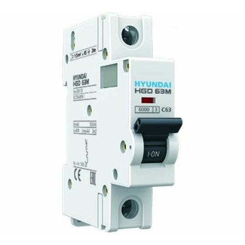 Автоматический выключатель HGD63M 1PMCS0000C 00020 1 полюс 20А ток к з 6kA хар-ка C STANDARD 805₽