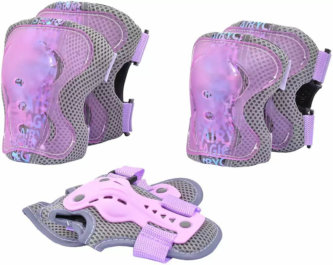 Комплект роликовой защиты размер M pink-grey