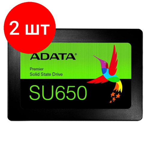 Комплект 2 штук, SSD накопитель A-Data 120Gb SATA3 2.5 (ASU650SS-120GT-R) накопитель ssd adata ultimate su650 120gb asu650ss 120gt r