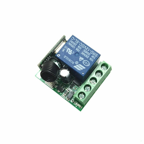 Модуль реле 12В одноканальное с радиоприемником 433МГц 664₽