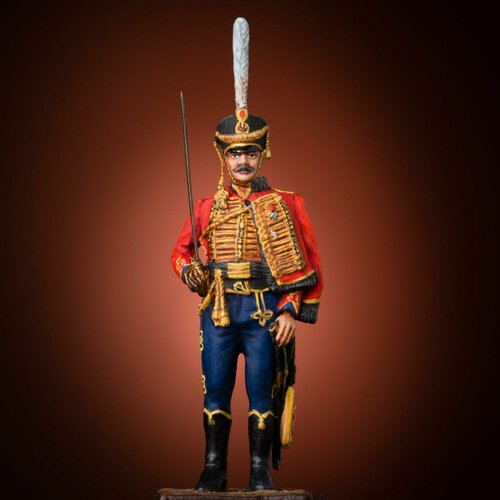 Оловянная миниатюра Рядовой Гусарского полка 1812 год (Лейб-гвардии гусарский полк)