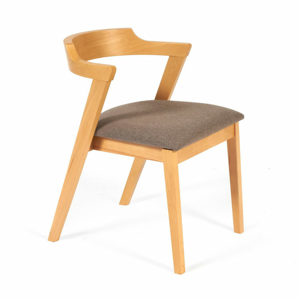 Стул мягкое сидение VERSA (Верса) / 1 шт. в упаковке TetChair каркас бук, сиденье ткань, 54,5*56*74см, Натуральный + Коричневый