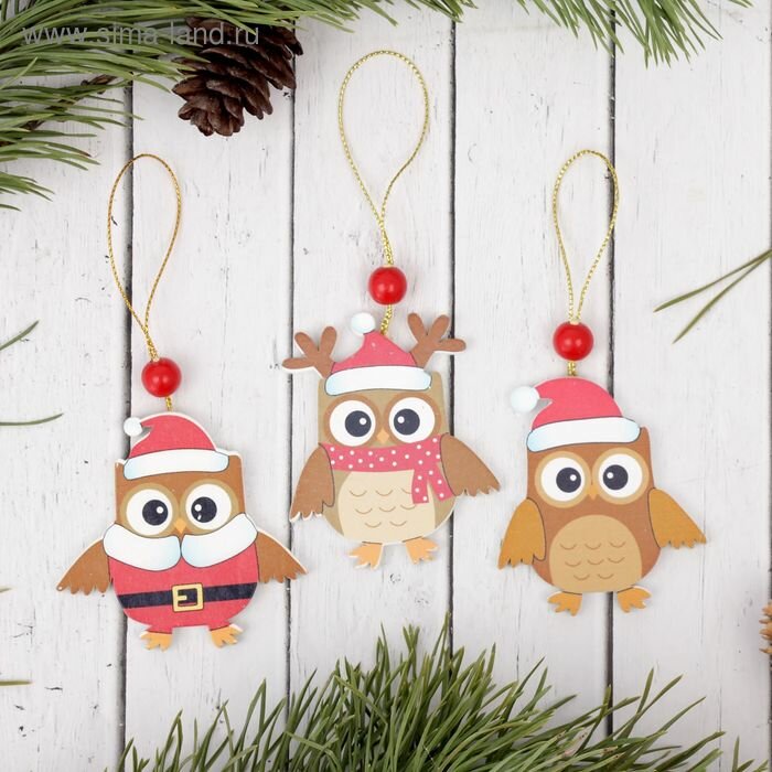Подвеска новогодняя «Совята» микс 1887051