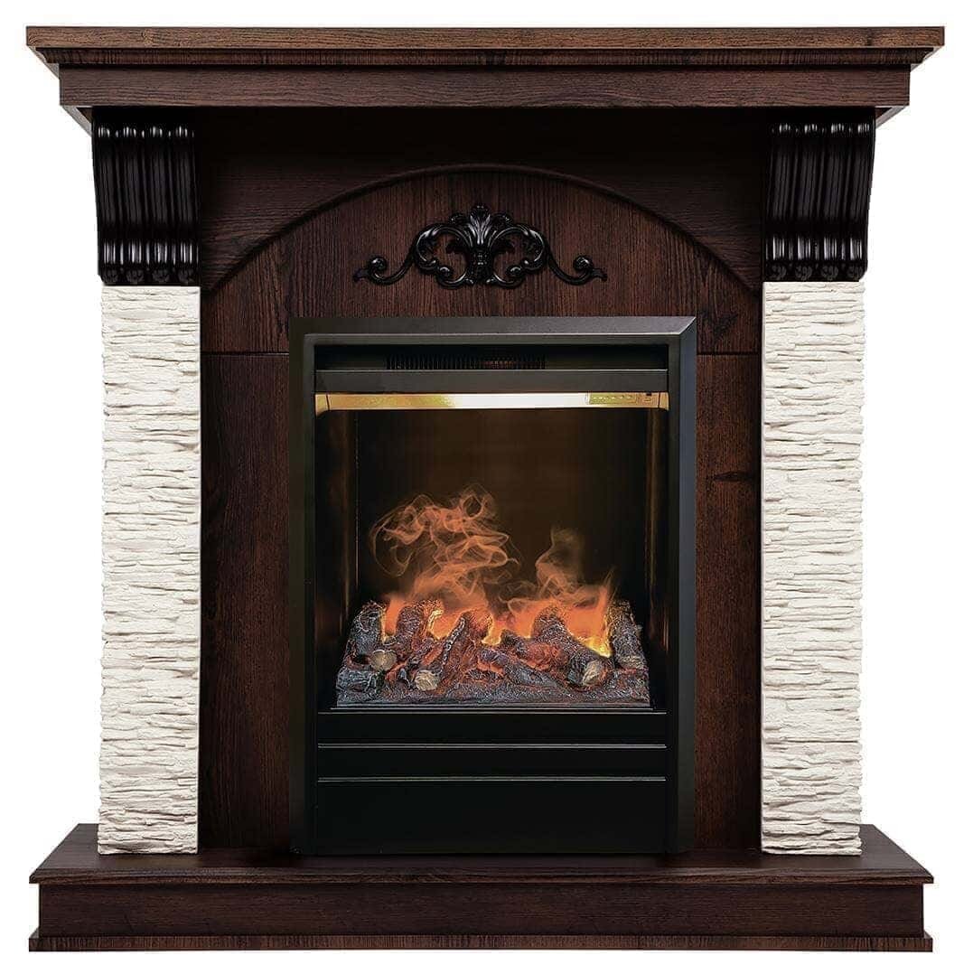 Электрокамин RealFlame "Corfino" NT, искусственный камень, с эффектом живого огня с очагом 3D Olympic