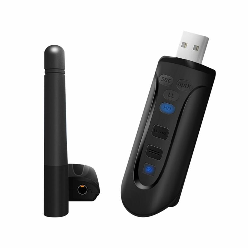 USB-совместимый Bluetooth-ключ BT5.3 Беспроводной аудиокомпьютерный адаптер aptX HD-адаптивный динамик Музыкальный передатчик