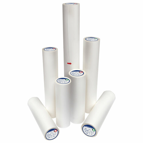 Пленка рулонная для одностороннего ламинирования ПП BOPP матовая 27 мкм ширина 305 мм намотка 300 м втулка 1 дюйм 2124₽