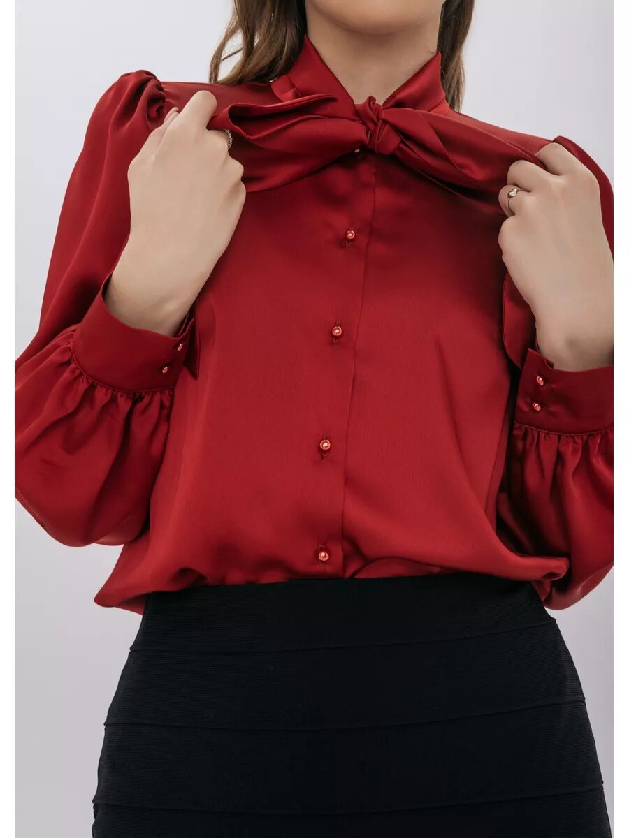 Блуза ZLATON`I Базовая коллекция, размер M/46, красный — фото 1