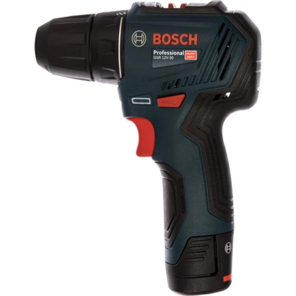 Шуруповерт Bosch GSR 12V-30, бесщёточный, быстрозажимной патрон, 2 скорости
