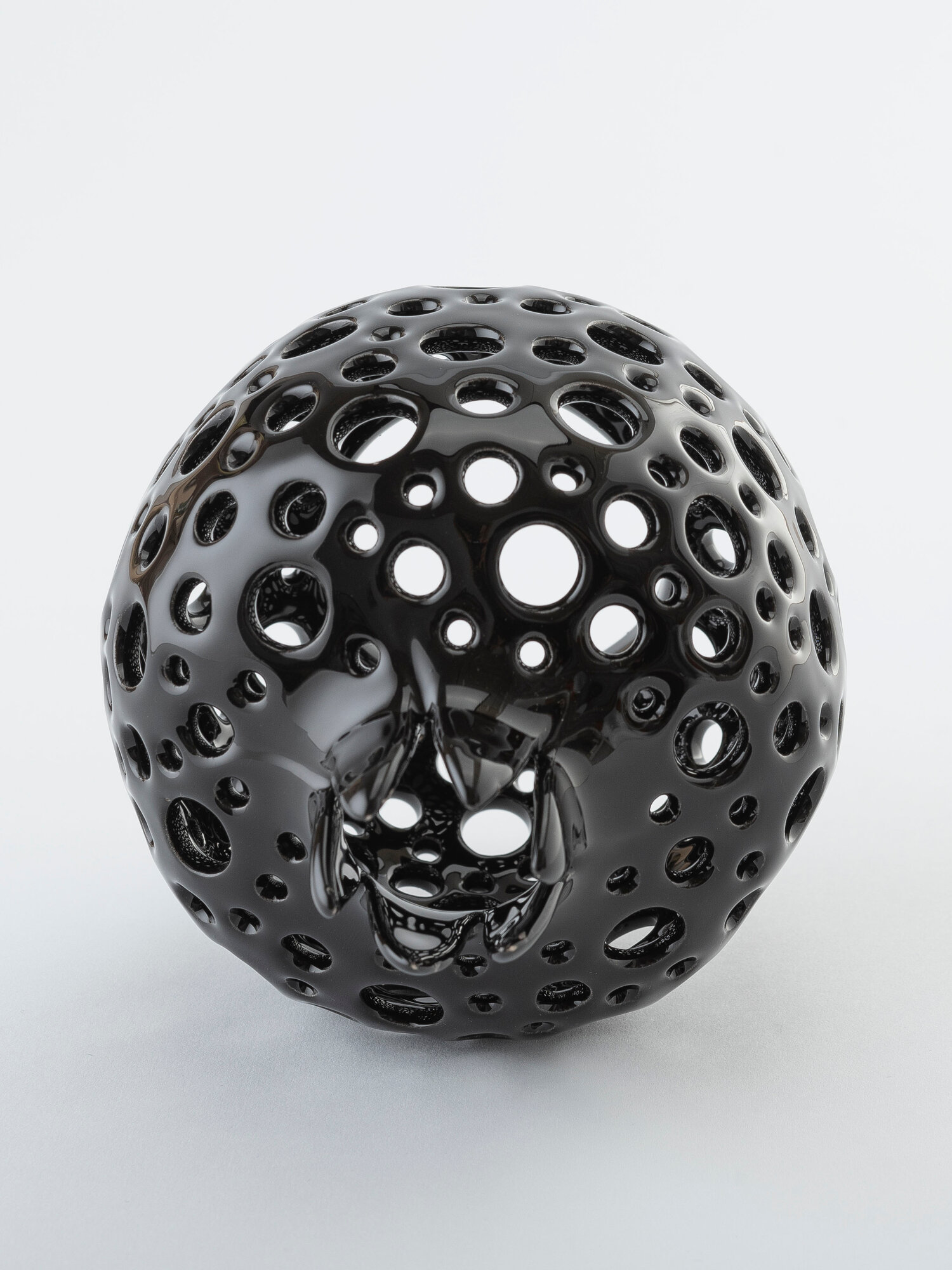 Подсвечник гранат черный большой — фото 1