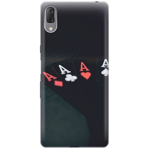 фото Силиконовый чехол на sony xperia l3 / сони иксперия л3 с эффектом блеска "флеш-рояль gosso