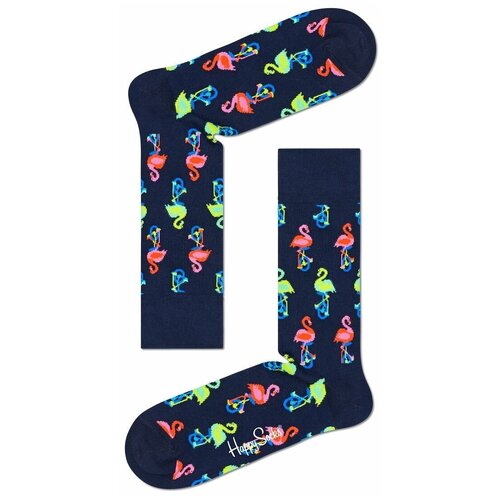 Носки Happy Socks, размер 25, синий, мультиколор носки happy socks размер 25 черный синий мультиколор