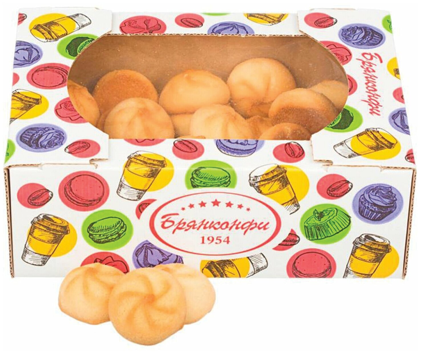 Печенье брянконфи с вареной сгущенкой, 500 г, картонная коробка, 3041664 В комплекте: 100шт.