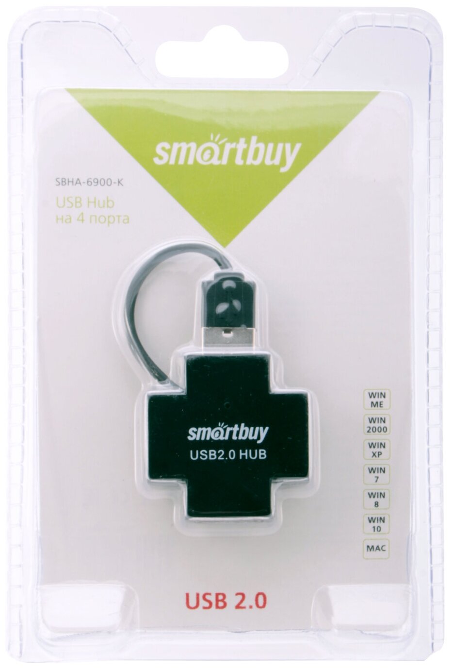 USB-устройство SMARTBUY SBHA-6900-K 4 порта черный