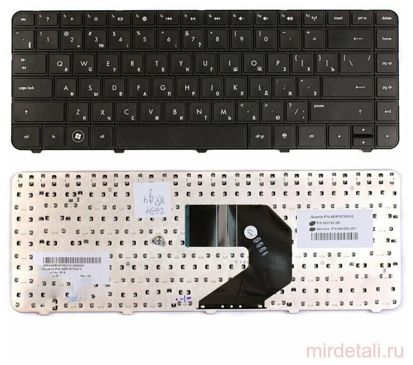 Клавиатура для ноутбука HP Pavilion G4 G4-1000 G6 G6-1000 CQ43 CQ57 CQ58 430 630 635 (черная) 002634-м