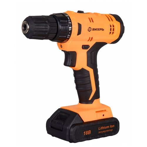 Аккумуляторная дрель-шуруповерт вихрь ДА-18Л-2К 2021 364300₽