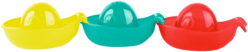 Набор для ванной Playgro Float and Scoop Whales (0187255), желтый/красный/синий