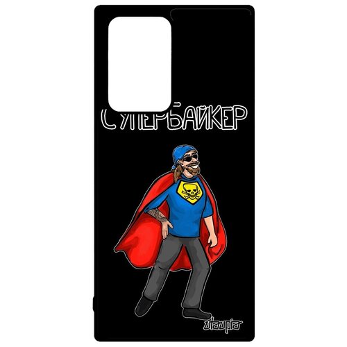 фото Противоударный чехол на смартфон // galaxy note 20 ultra // "супербайкер" супергерой герой, utaupia, черный