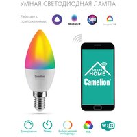 Умная лампочка светодиодная Camelion Smart Home E14, C35, 7 Вт, 6500 К