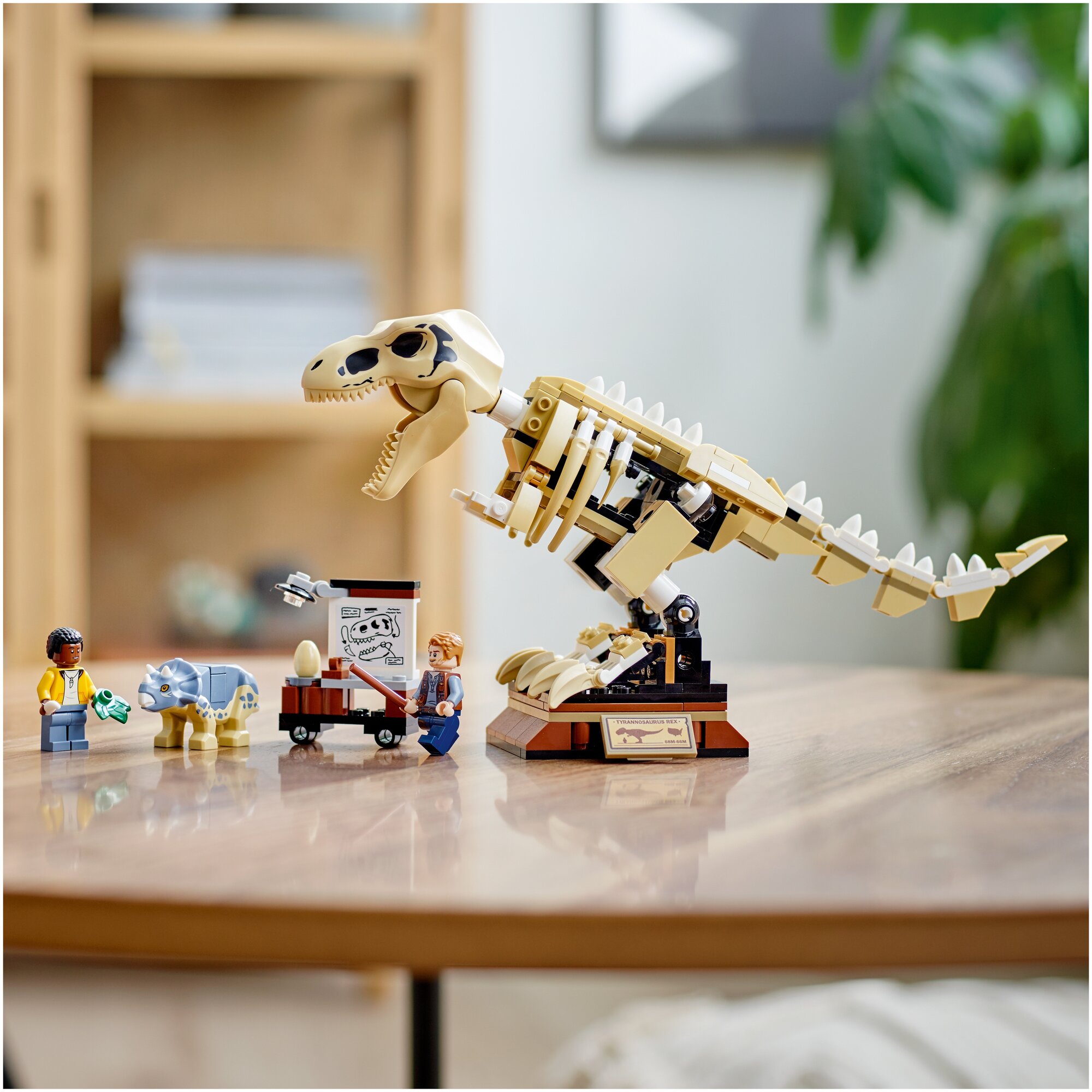 Конструктор LEGO Jurassic World Скелет тираннозавра на выставке - фото №8