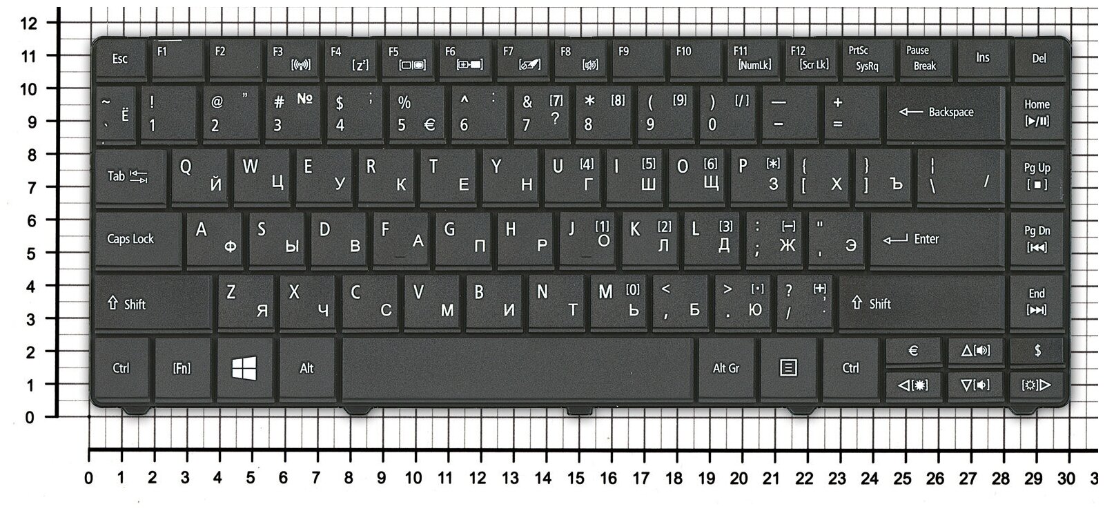 Клавиатура для ноутбука Acer KB I140A166 Черная